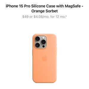 iPhone 15 Pro Silicone Case with MagSafe - Orange Sorbet